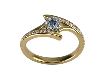 Engagement flower ring  3D print model