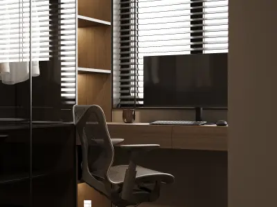 Modern Apartment 3D Model with CAD Drawings 3D model