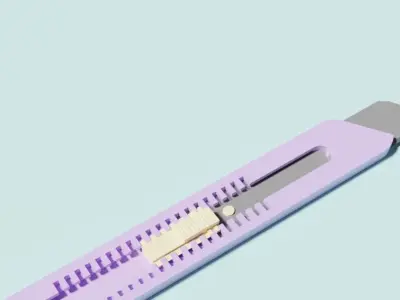 Paper Cutter Low-poly 3D model