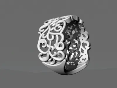 jewelry tree branch vine diamond ring 3d model 3D print model