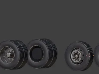 Hino Wheels 8 studs Free 3D model
