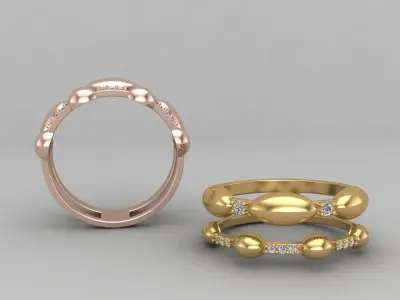 Minimal Eternity diamond ring 145-MW 3D print model