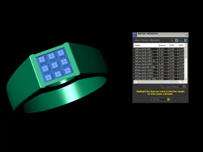 Diamond Signet Men Ring - Invisible Stone Setting 3D print model