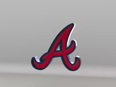 MLB Atlanta Braves V2 Team Logo 3D model