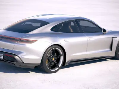 Porsche Taycan 2020 VRAY 3D model