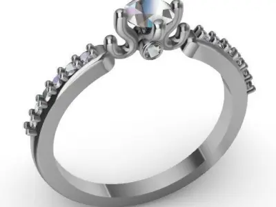 engagement ring model luxury anillo de compromiso modelo luxury 3D print model