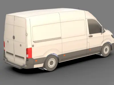 Low-poly Volkswagen Crafter 3D Models Low-poly 3D model