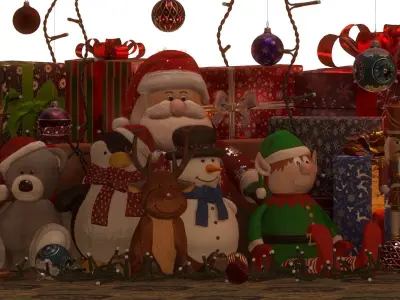 Xmas Decorations Vol 1 Low-poly 3D model