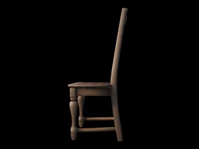 3d Model  Ladderback Chair Isolated On High Render 3D model buy
