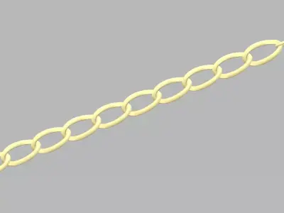 Bracelet - 9 link chain sterling silver 3D print model