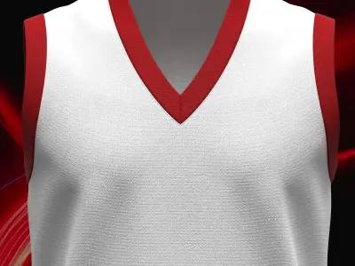  V-Neck Knitted Vest CLO File 3D model