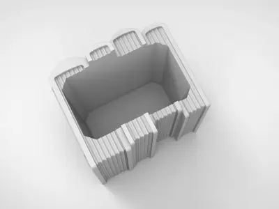 upright book pattern vase 3D print model
