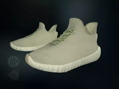 Adidas Yeezy Boost 350 V2 Butter Low-poly 3D model