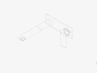 Wall Mixer Set - Luxury - Green Low-poly 3D model