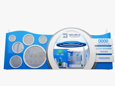 Booth Exhibition Stand a474 3D model