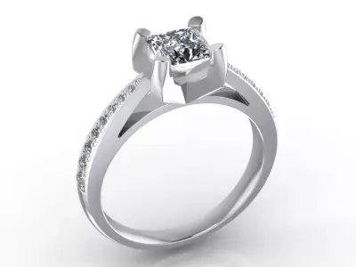 Engagement Ring  STL File Format ready For 3D Printing - CC56 3D print model