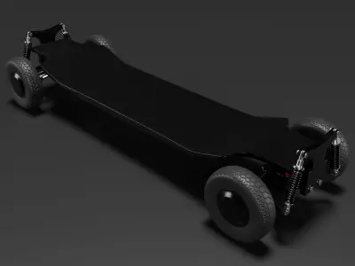 Electric Skateboard 3D model