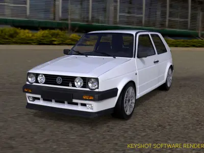 VW Golf 2 Angry rabbit street racing 3D model
