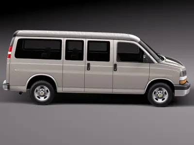 Chevrolet Express Passenger van 2001-2013 3D model