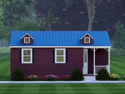 Rustic Barndominium Exterior Farmhouse Inspired Home 3D 3D model