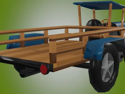 cartoon auto Low-poly 3D model