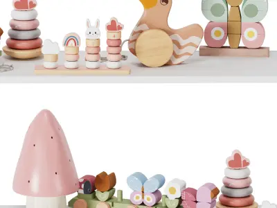 children decor set 09 3D model