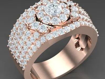 Luxury Men Rings Designs 4MR013 3D print model
