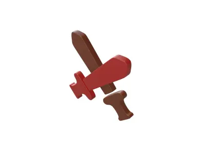 War Symbol v1 002 Low-poly 3D model