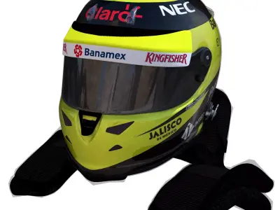 Perez Helmet 2016 Low-poly 3D model