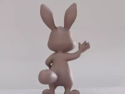 Cute Cartoon Rabbit Toy 3D Printable Model 3D print model