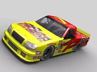 Generic NASCAR Race Truck Game Ready Low-poly 3D model