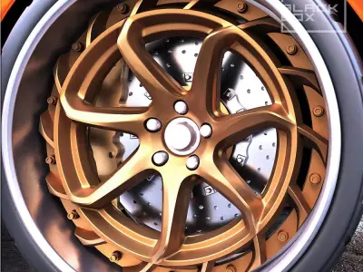 LZR WHEEL SET FRONT AND REAR 3 OFFSETS for diecast 3D print model