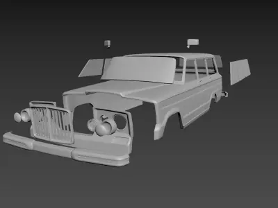 Jeep Grand Wagoneer 1963 Body For Print 3D print model