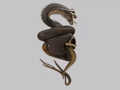 3D Serpent Model Low-poly 3D model