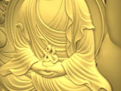 Carved panel painting STL 3D print model 5