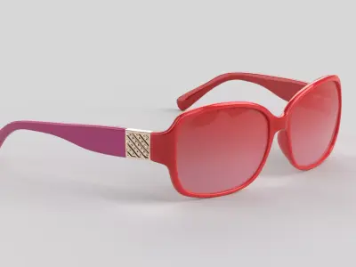 Square Rose Eyewear Glasses Low-poly 3D model