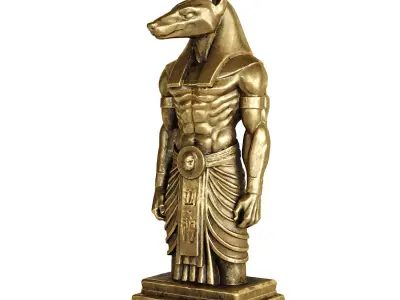anubis statue 2 3D model