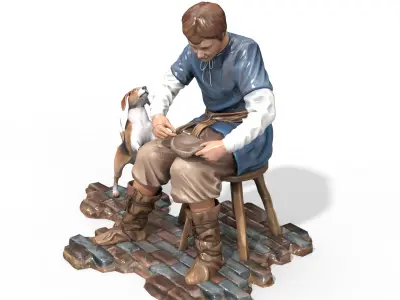 Statuette Craftsmen Free 3D model