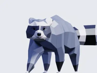 Raccoon Low-poly 3D model get