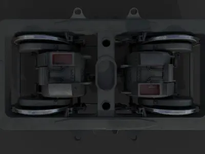 VL80 - Trolley For Locomotive Low-poly 3D model