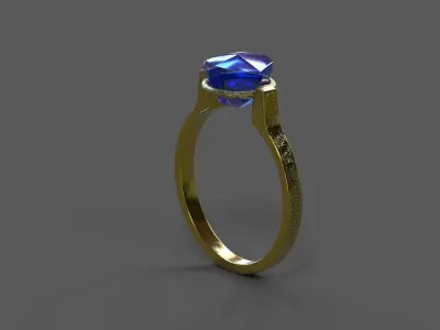 High-Quality 3D Ring Model Low-poly 3D model