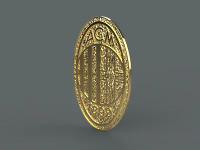 Milan football  logo  3D print model