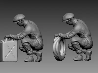 CAR MECHANIC VINTAGE 3D print model