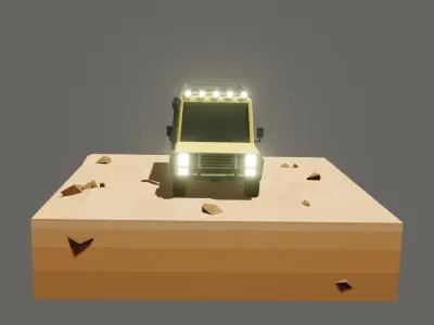 Offroad vehicle Low-poly 3D model by CgiNexus