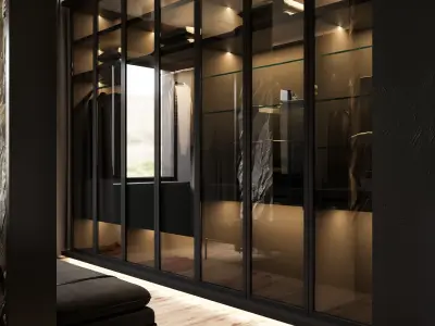 Modern Interior Scene for 3D max and Corona Renderer Low-poly 3D model