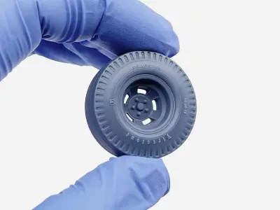 15x10 Halibrand Sprint Wheel Firestone Dragster Cheater Slick 3D print model