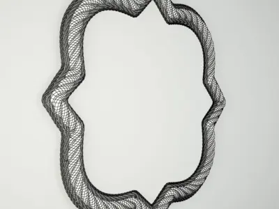 Quatrefoil Rope Wall Mirror by Two s Company 3D model