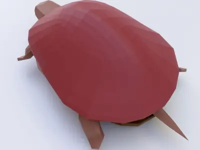 Turtle 3d model polygonal Low-poly 3D model