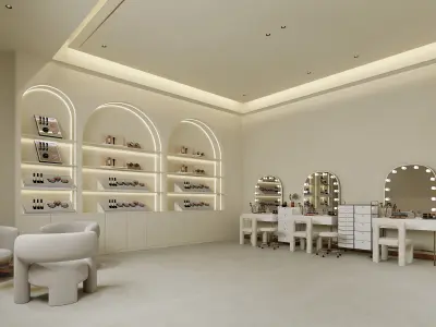 Luxury Wedding Dress Shop 3D model