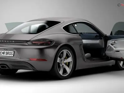 Porsche 718 Cayman 2017 3D model